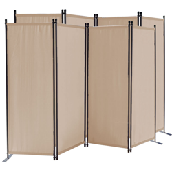 2 Pezzi Paravento da Giardino 220 x 165 cm 4 parti pieghevole Divisorio in Tessuto Protezione della Privacy Beige en oferta