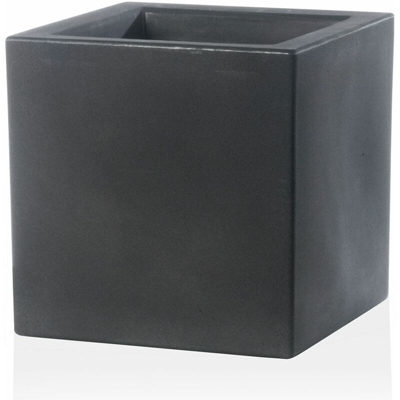 Vaso Cubo Schio Essential in resina da giardino per fiori e piante. -25 cm / Antracite
