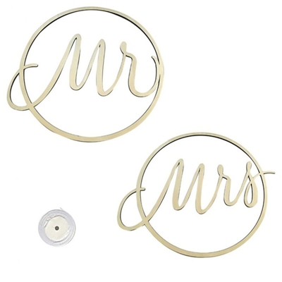 Mr & Mrs Wedding Party Engagement Chair legno Sign Hanging Banner Decor