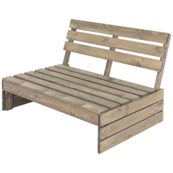 Panchina Da Giardino Con Schienale Legno Di Pino Grigio Sbiadito 120x76,5x80 Cm en oferta