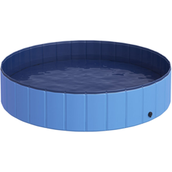 Piscina Pieghevole per Cani in PVC, Azzurro, Ø140x30cm - Pawhut características