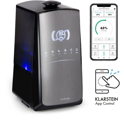 Klarstein - VapoAir Opal Smart, umidificatore, controllo via app, schermo a LED, telecomando