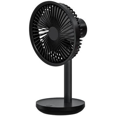 SOLOVE Ventilatore da tavolo F5 Testa che scuote la velocit¨¤ del vento regolabile Batteria da 4000 mAh con ventola portatile USB di tipo C per