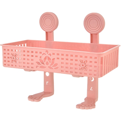 Portaoggetti da bagno Portaoggetti da parete Portaoggetti con adesivo per bagno di casa Toilette Cucina Ripostiglio,Rosa