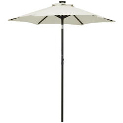 Ombrellone con LED Sabbia 200x211 cm in Alluminio - Vidaxl características