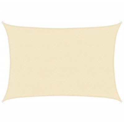 vidaXL Vela Parasole 160 g/m² Crema 5x6 m in HDPE - crema