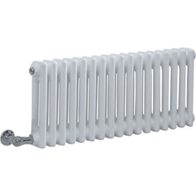 Hudson Reed Regent Radiatore Termoarredo Elettrico di Design Orizzontale - Termosifone Bianco -2 x 17 Colonne - Senza Termostato - 300 x 785 x 68mm