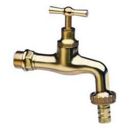 Rubinetto Portagomma In Ottone Lucidato 1/2' (Dn 15) en oferta