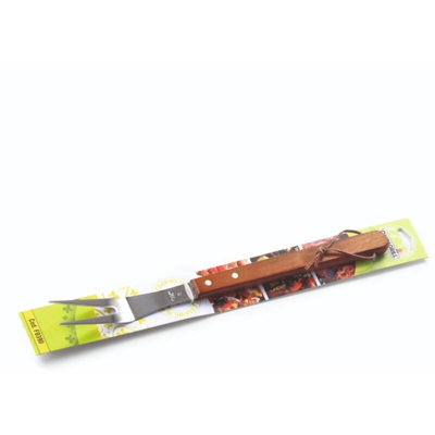 Ompagrill - Forchettone in Acciaio Inox da cm. 39 con Manico in Legno
