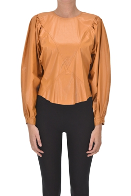 Eco-leather blouse