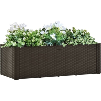 Letto Rialzato da Giardino con Irrigazione Moca 100x43x33 cm - Marrone - Youthup