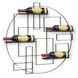 Scaffale Vini “Pi4” Supporto Bottiglie in Metallo 90cm Porta Bottiglie Scaffale a Parete Scaffale - Dandibo en oferta