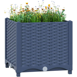 Fioriera Rialzata 40x40x38 cm in Polipropilene - Grigio - Vidaxl en oferta