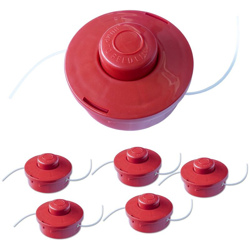 5x Nemaxx FS2 bobina con starter automatico, bobina a doppia fila, rullo di nylon, accessori, ricambio, bobina per decespugliatore a benzina – rosso en oferta