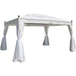 Gazebo 3 X 3 In Metallo Telo Bianco Per Esterno Giardino, Ristorante, Gelateria Bar Hotel Albergo características