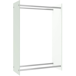 Porta Legna Bianco 80x35x120 cm in Vetro - Bianco - Vidaxl características