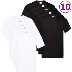 Fruit of the Loom Magliette Originali 10 pz S in Cotone - Bianco en oferta