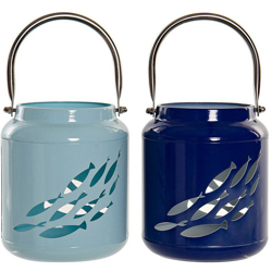 Portacandele Ferro (12 x 12 x 23 cm) (2 pcs) - Dkd Home Decor características