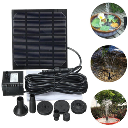 7V 1.5W acqua solare fontana pompa Le piante di giardino di alimentazione Fontane Pool Home Garden Fish Pond ricurva galleggiante características