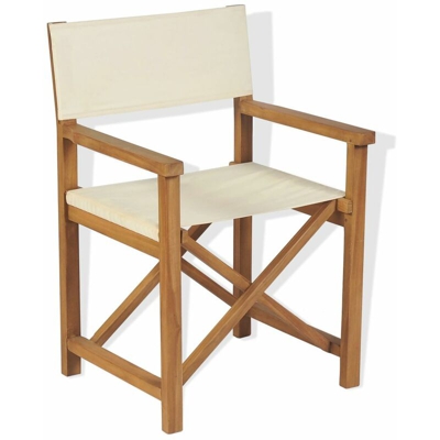 Asupermall - Sedia da Regista Pieghevole in Legno Massello di Teak
