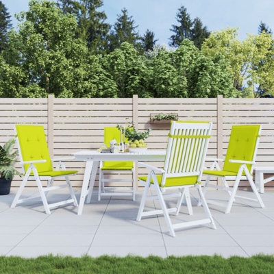 vidaXL Cuscini per Sedie da Giardino 4 pz Verde Brillante 120x50x4 cm - Verde