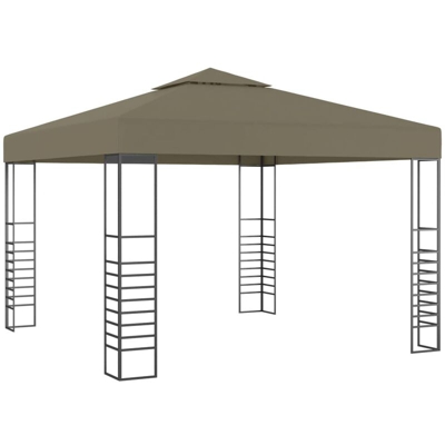 Gazebo da Giardino 3x3 m Grigio Talpa 180 g/m2 - Grigio talpa - Youthup