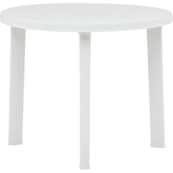 vidaXL Tavolo da Giardino 89 cm in Plastica Bianco - Bianco en oferta