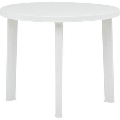 vidaXL Tavolo da Giardino 89 cm in Plastica Bianco - Bianco