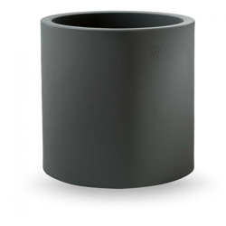 Vaso cilindro in resina 'Cosmos' 35 cm. Antracite en oferta