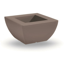 Fioriera quadrata in resina 'Genesis' 40 cm. Taupe en oferta