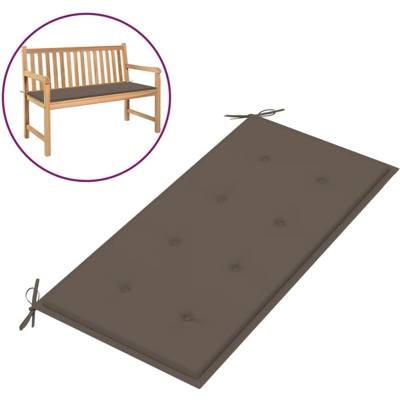 Asupermall - Cuscino per Panca da Giardino Grigio Talpa 100x50x4 cm