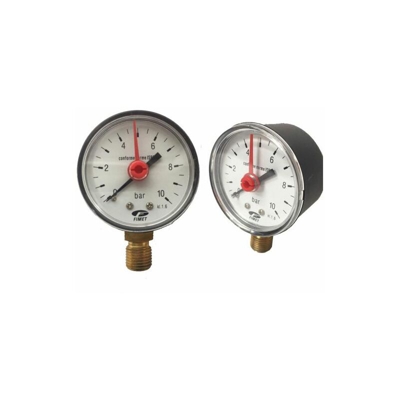 Marca - MANOMETRO PER AUTOCLAVE PRESSIONE ACQUA SCALA DA 0 - 10 BAR 1/4 M (11818)