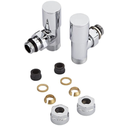 Hudson Reed Coppia di Valvole Per Termosifoni e Scaldasalviette - Raccordo Maschio 3/4' - Adattatori Ø14mm Rame - Controllo Manuale - Accessori características