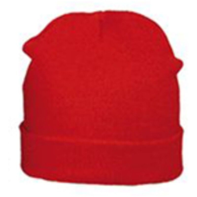 Cappello a cuffia in acrilico 100% poliestere taglia unica colore rosso Rosso Taglia Unica