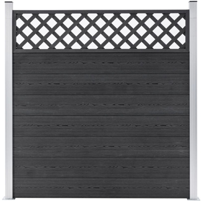 Recinzione da Giardino in WPC 180x185 cm Grigio