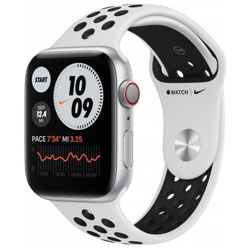 Nike+ Watch 6 44mm Impermeabile 5ATM GPS + Cellular WiFi / Bluetooth con Cassa in alluminio Argento e Cinturino Nike Sport Regular Nero / Platino precio