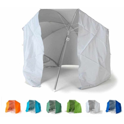 Ombrellone mare portatile molto leggero alluminio spiaggia tenda 160 cm Piuma | Bianco