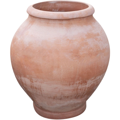 Vaso Conca giara liscia invecchiata, in terracotta toscana L70xPR70xH84 cm
