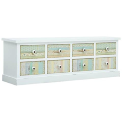 Mobile Porta Tv Con Cassetti Bianco 120x30x40 Cm In Mdf características