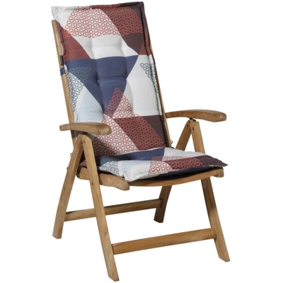 Madison Cuscino per Sedia a Schienale Alto Triangle 123x50 cm Blu - Blu