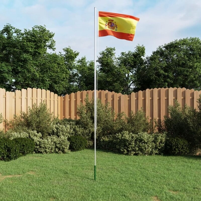 Bandiera della Spagna con Pennone in Alluminio 6,2 m - Multicolore - Youthup