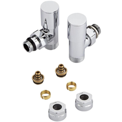 Coppia di Valvole Per Termosifoni e Scaldasalviette - Raccordo Maschio 3/4' - Adattatori Ø14mm Multistrato - Controllo Manuale - Accessori en oferta