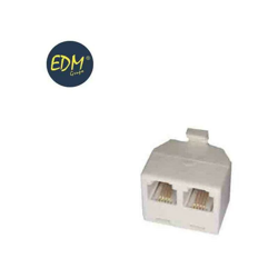 EDM - Confezione doppia presa per adattatore telefonico en oferta