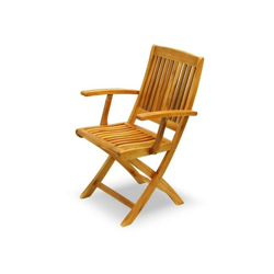 2Pz Sedia In Legno Di Acacia Pieghevole Con Braccioli Da Giardino - Evergreen precio