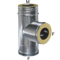 Gomito T Inox 8/13 doppia parete - Maral precio