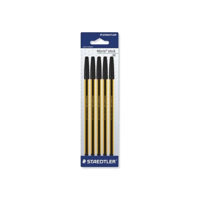 Blister con 5 penne a sfera noris nere - Staedtler