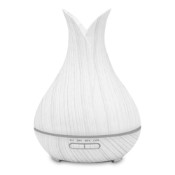 leggero aroma di legno di 400ML 7 colori LED sotto il tappo UE bianco umidificatore precio