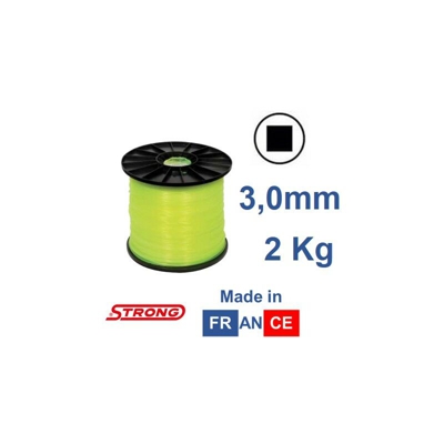 Filo per decespugliatore quadro diametro 3,0mm - 190mt - Strong