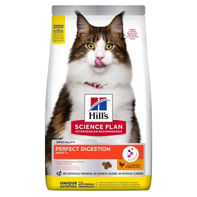 Hill's Science Plan Adult Perfect Digestion con Pollo Crocchette gatti - 3 kg