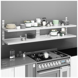 Mensole Galleggianti A 2 Livelli 2 Pz In Acciaio Inox 200x30 Cm características